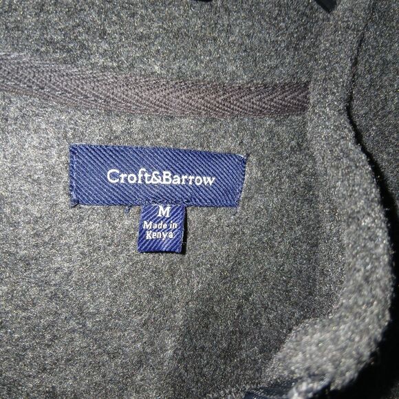 Croft & Barrow Polar Fleece Full Zipper Vest Pockets Gray Jacket Mens sz: Med - Picture 4 of 5